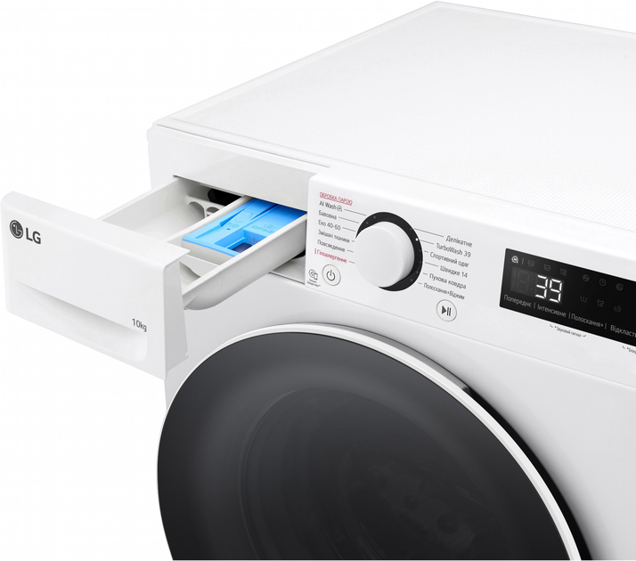 [F4Y5RS0W] Пральна машина LG F4Y5RS0W, 10кг/ 1400об./ Чорний люк
