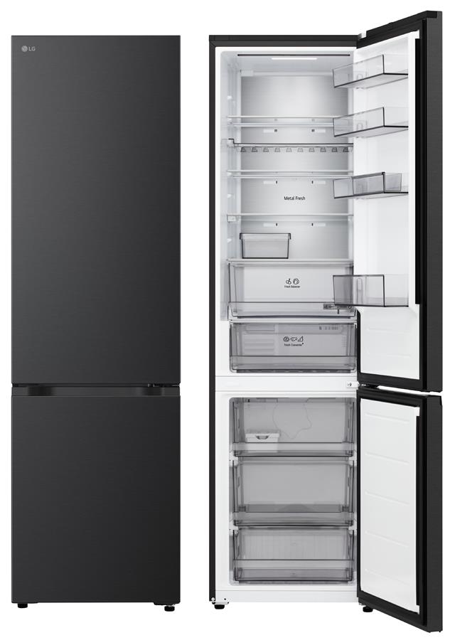 Холодильник LG GC-B509ETSM, 2,03м/Нульова камера/Фреш зона/Полиця для пляшок/Чорний