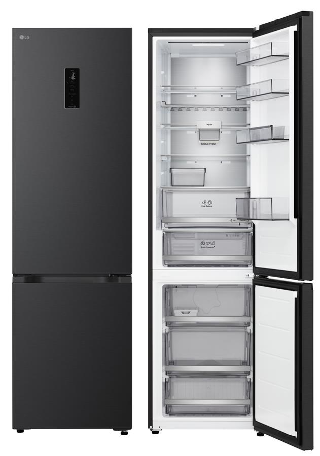 Холодильник LG GC-B509ETKM, 2,03 м/Нульова камера/Підвіси для пляшок/Дисплей/Чорний матовий
